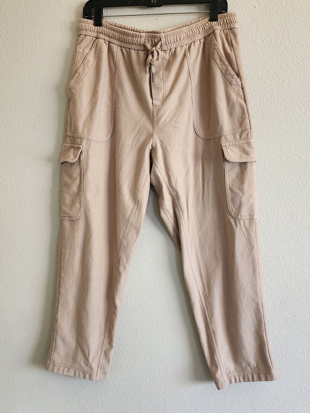 Athleta Farallon Cargo Crop Pants Khaki Tan Size 14